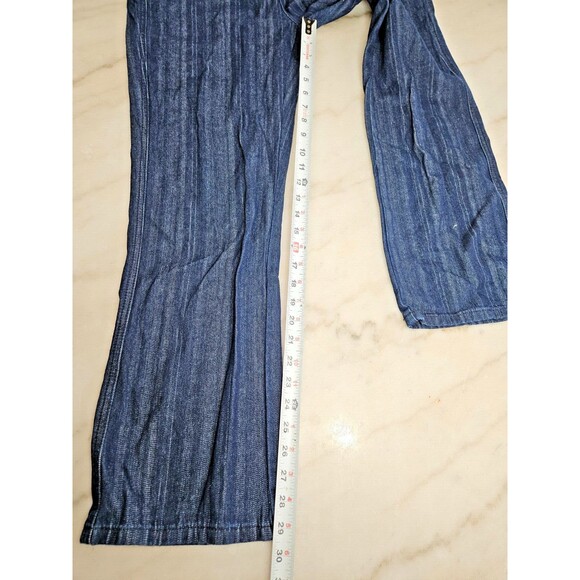 ROCK&ROLL HOOEY Women's Stripes High Rise BootCut Leg Blue Jeans, W 29, L 30 - Picture 3 of 10